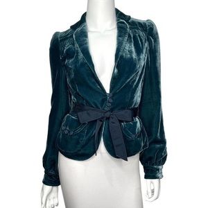 MARC JACOBS Crushed Velvet Bow Jacket